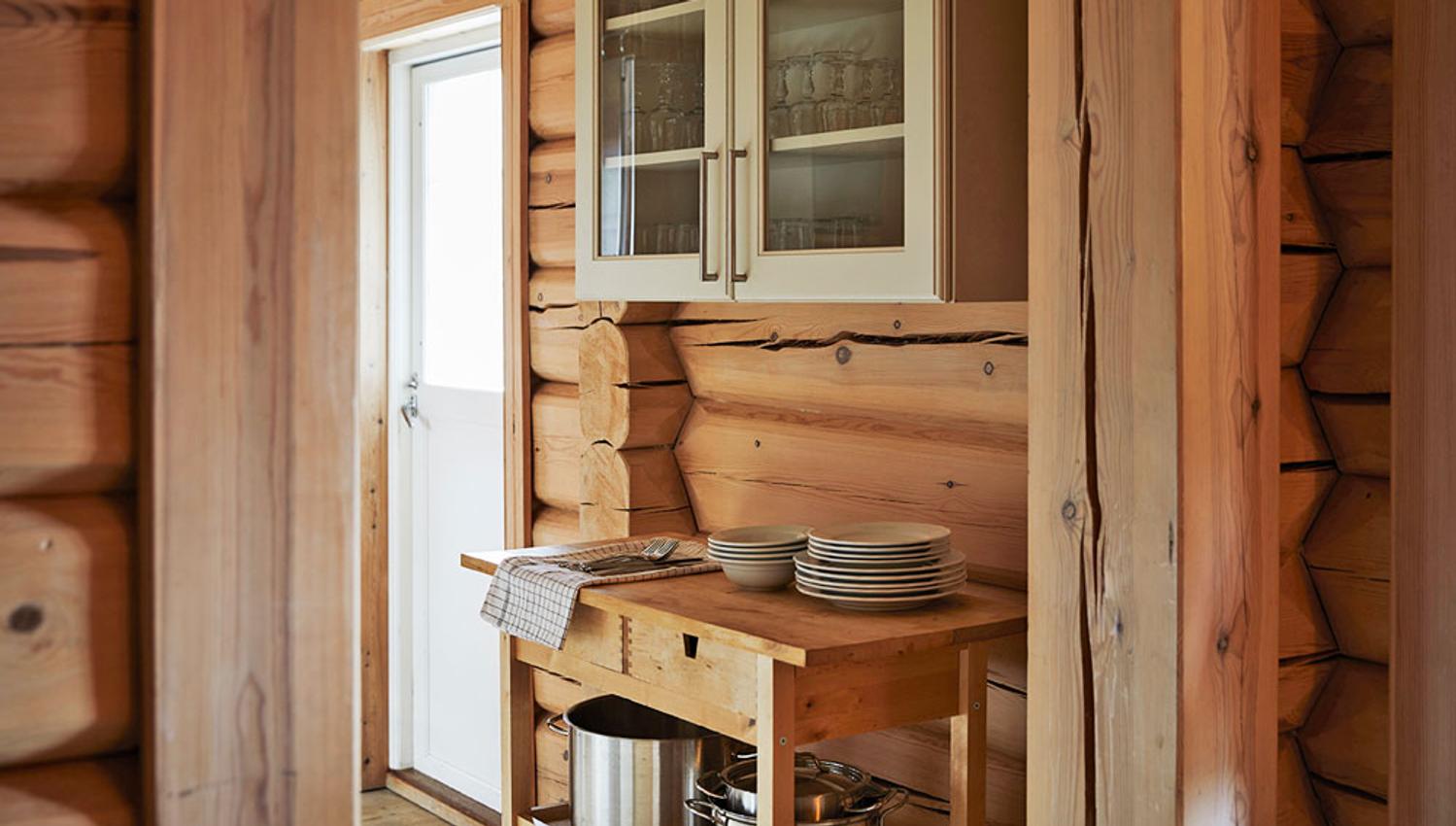 part of the kitchen in a cabin for Gaustablikk Fjellresort
