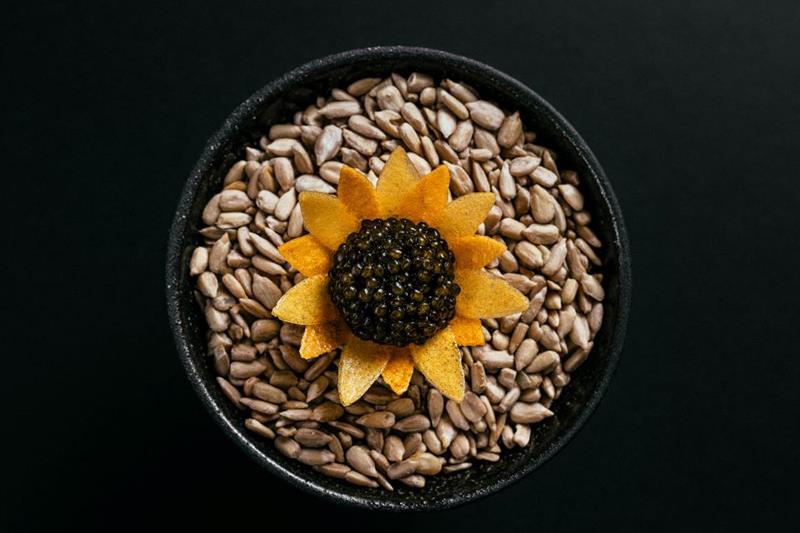 dish that resembles a sunflower