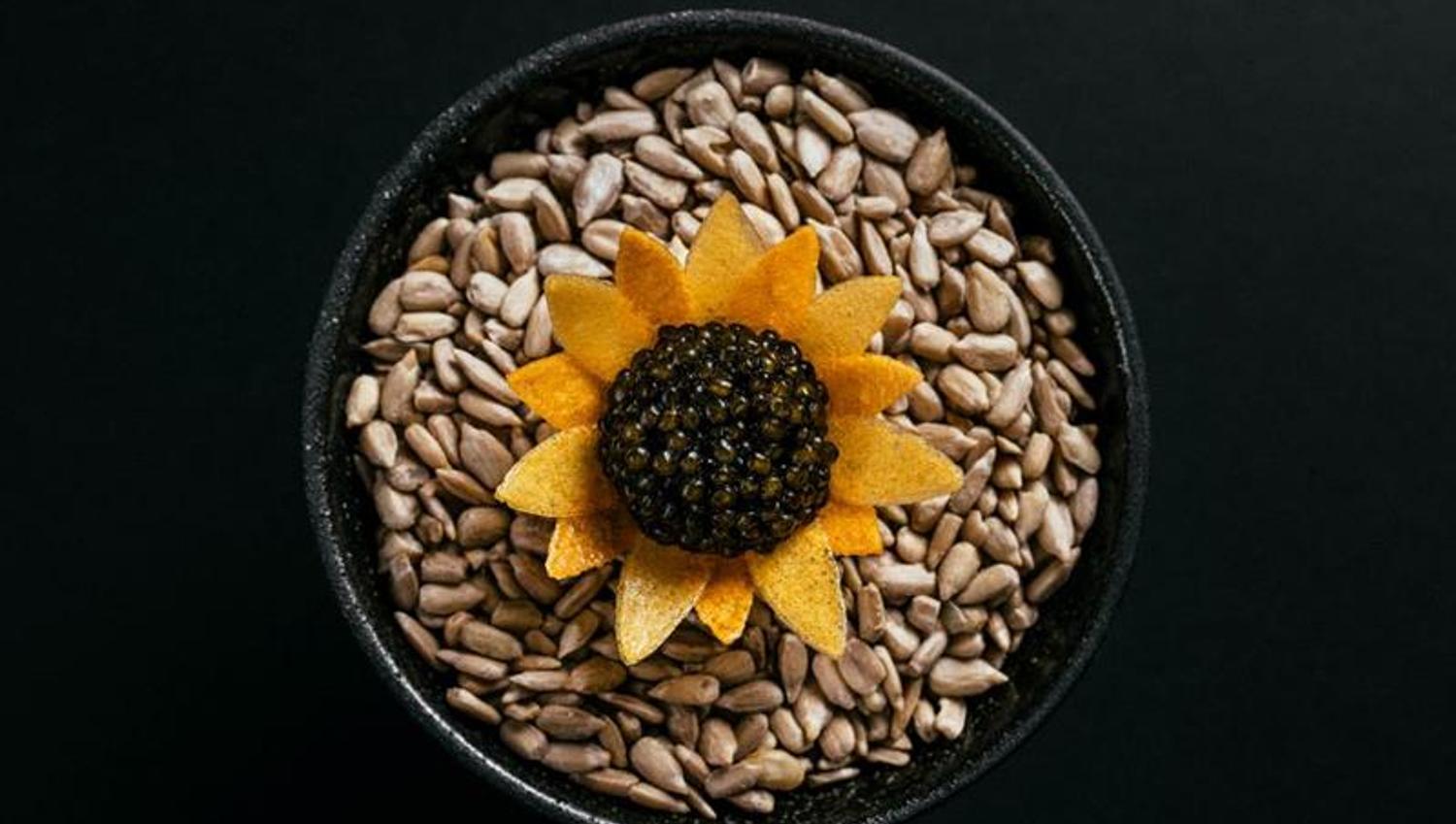 dish that resembles a sunflower