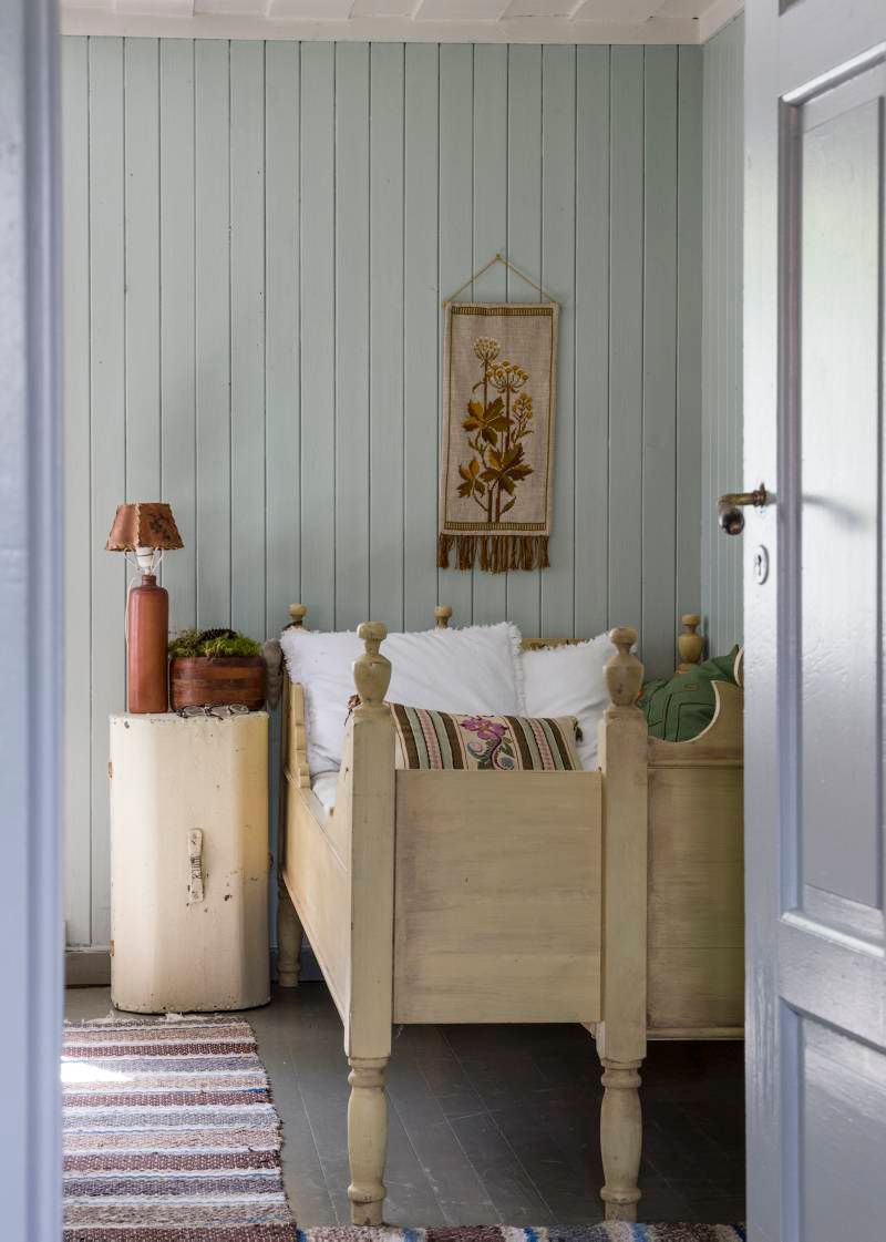 a bedroom with an oldfashioned bed