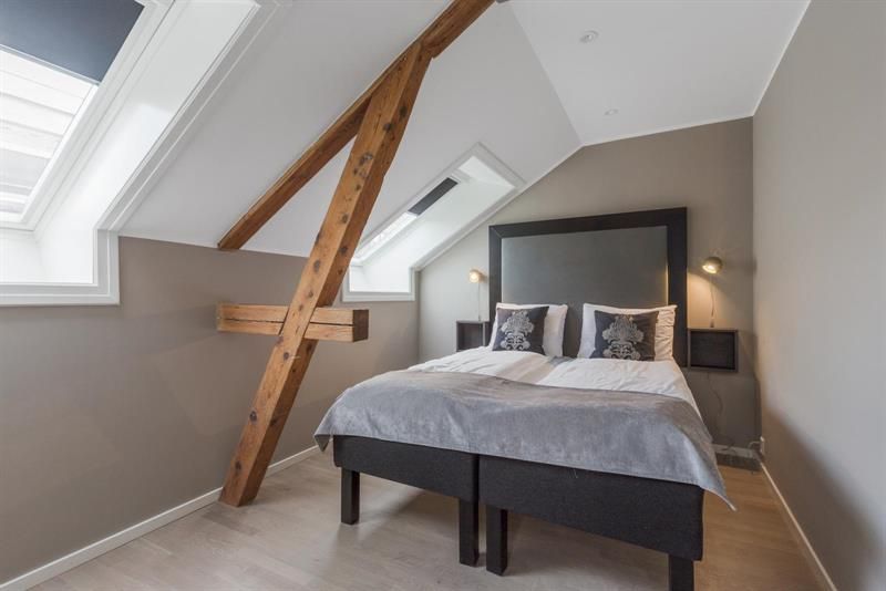 Double bed under pitched roof