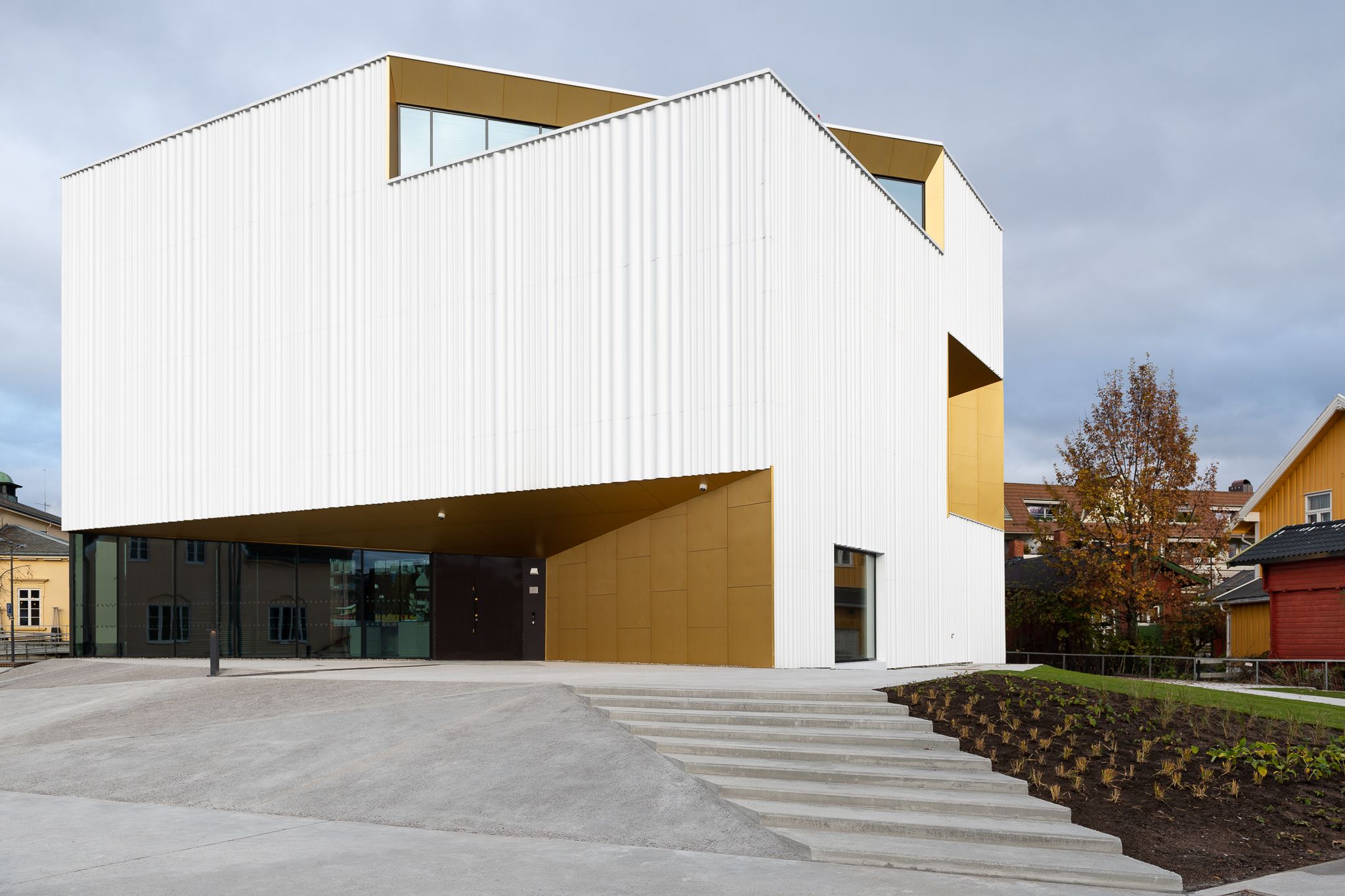 white building