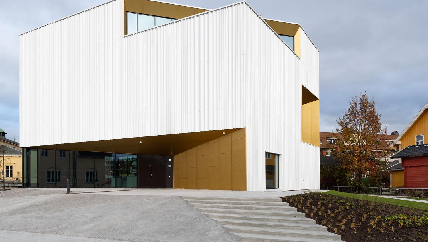 white building