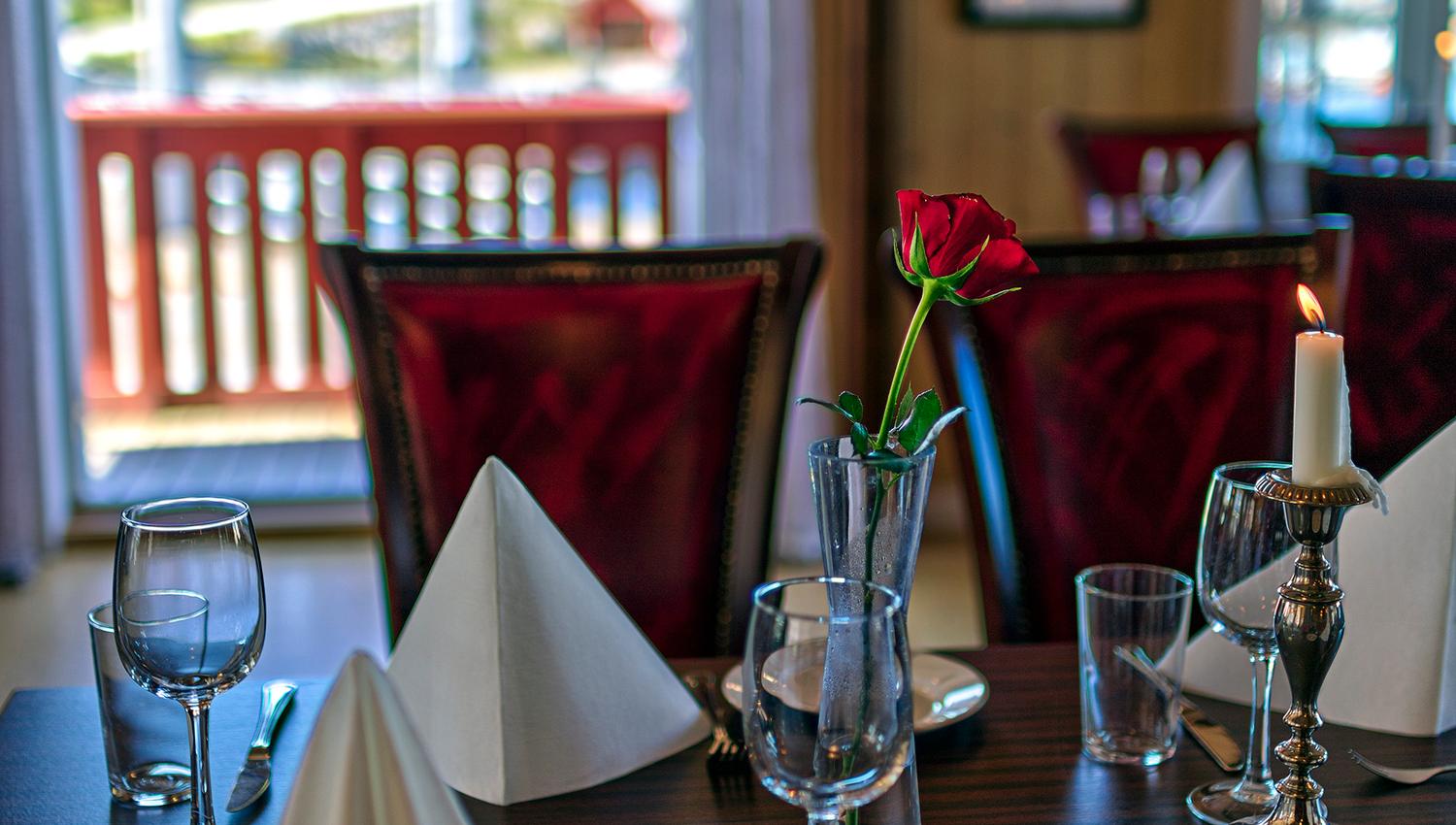 Koslig stemning i restauranten