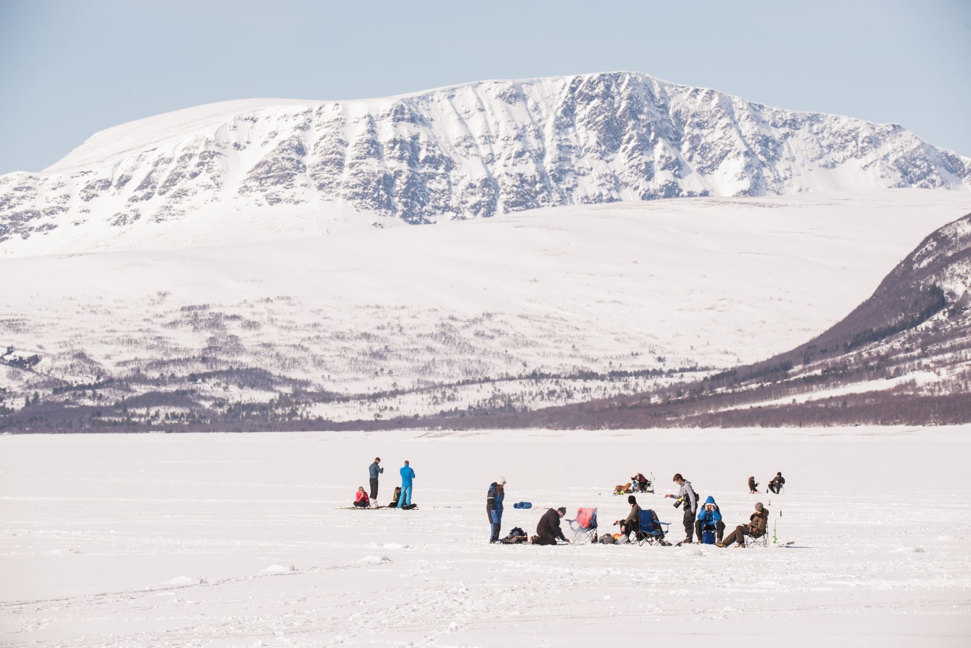 Ice fishing with your personal guide