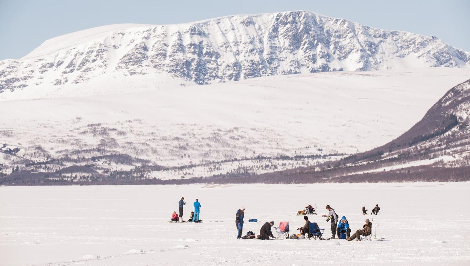 Ice fishing with your personal guide