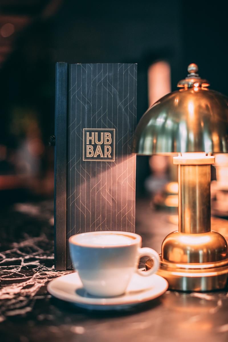 Cappuccino and menu