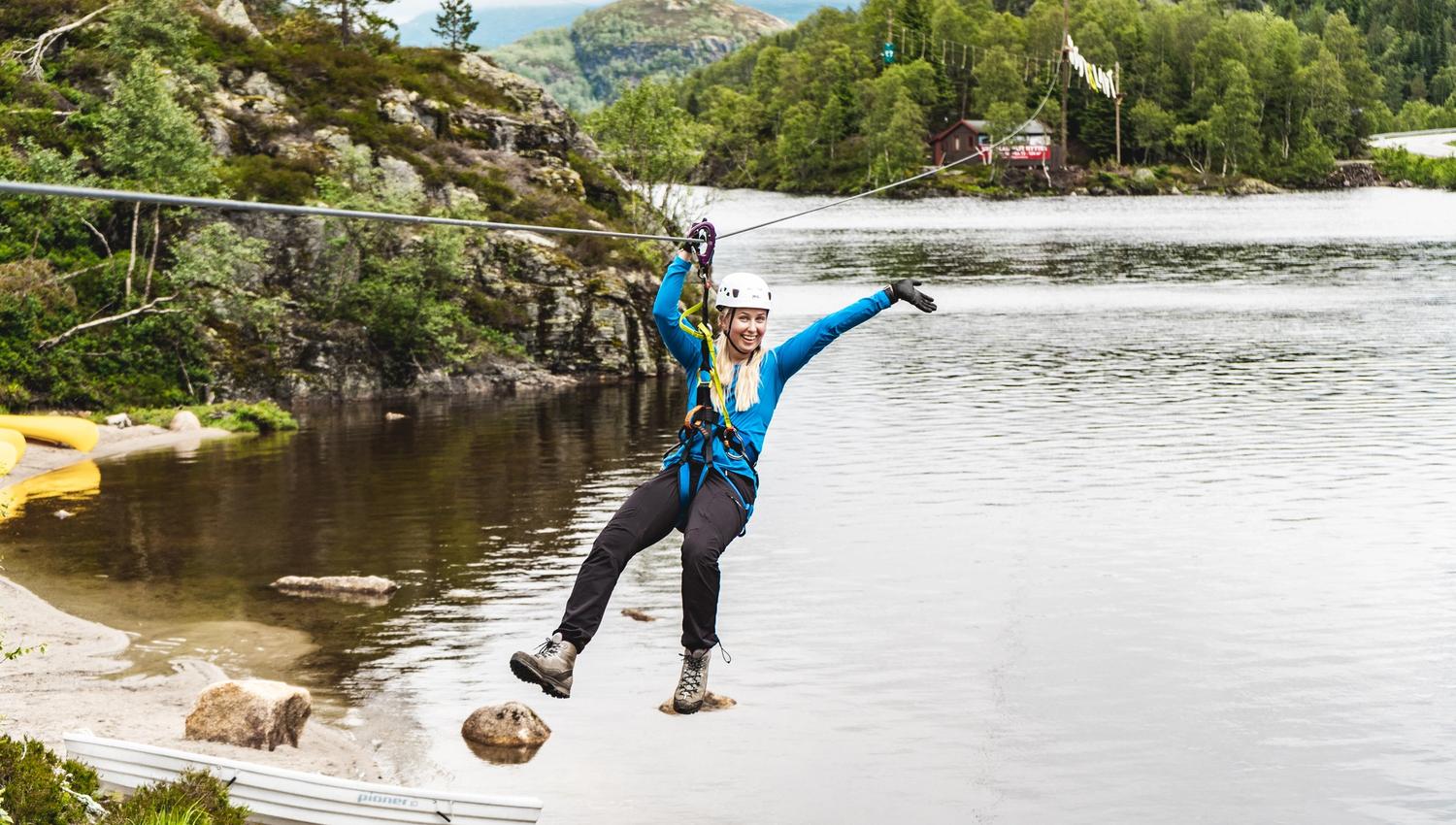 Zipline hos Sirdal Resort