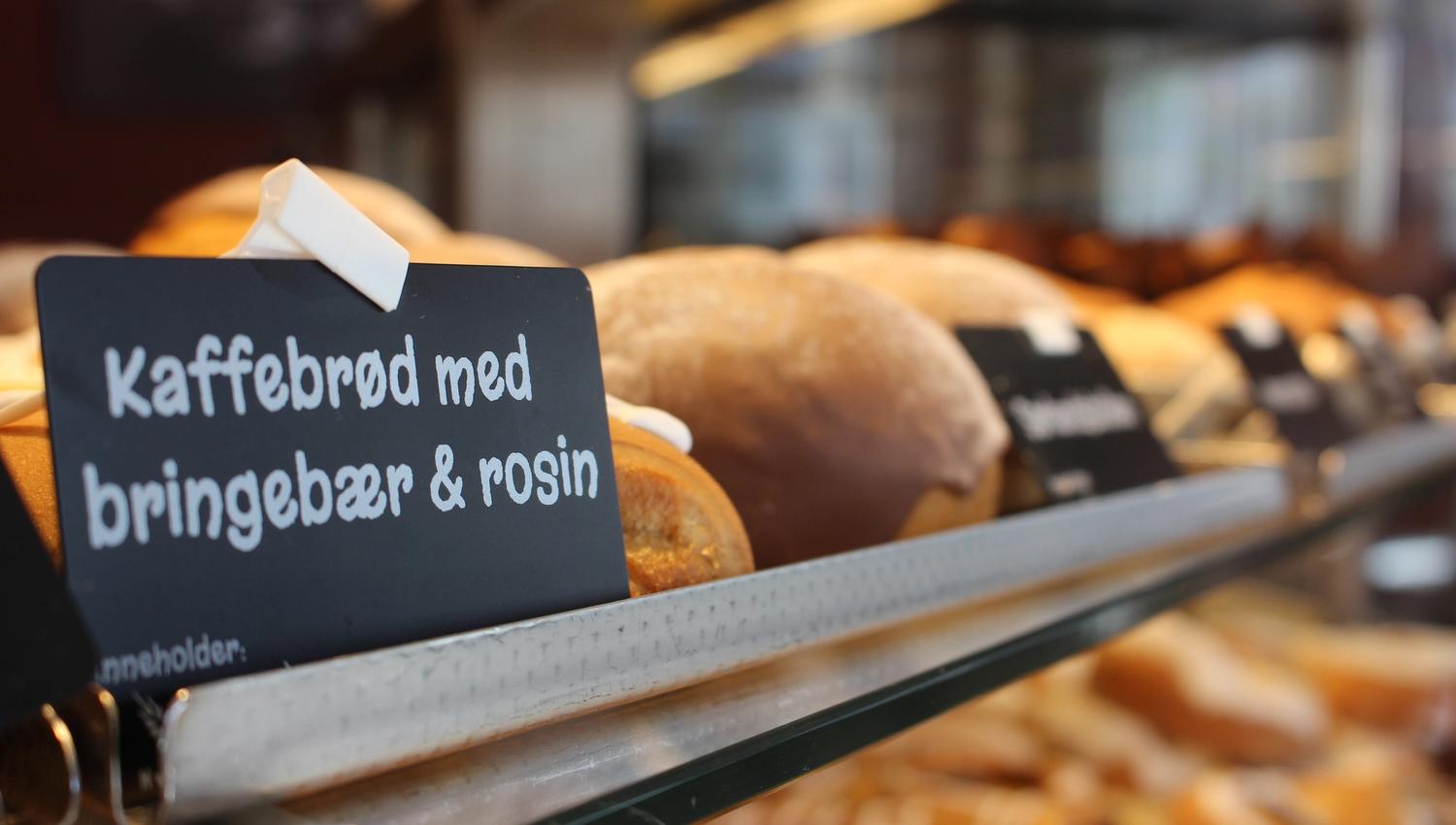 Stavelin, Kaffebrød med bringebær og rosin