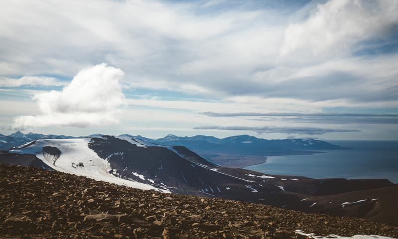 View from Nordenskiöldtoppen towards Isfjorden