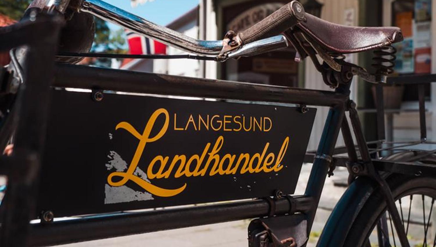 Langesund Landhandel sykkelmotiv