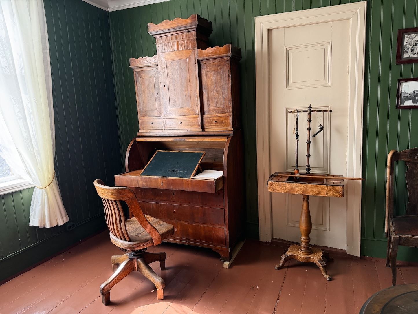 From inside the manor house