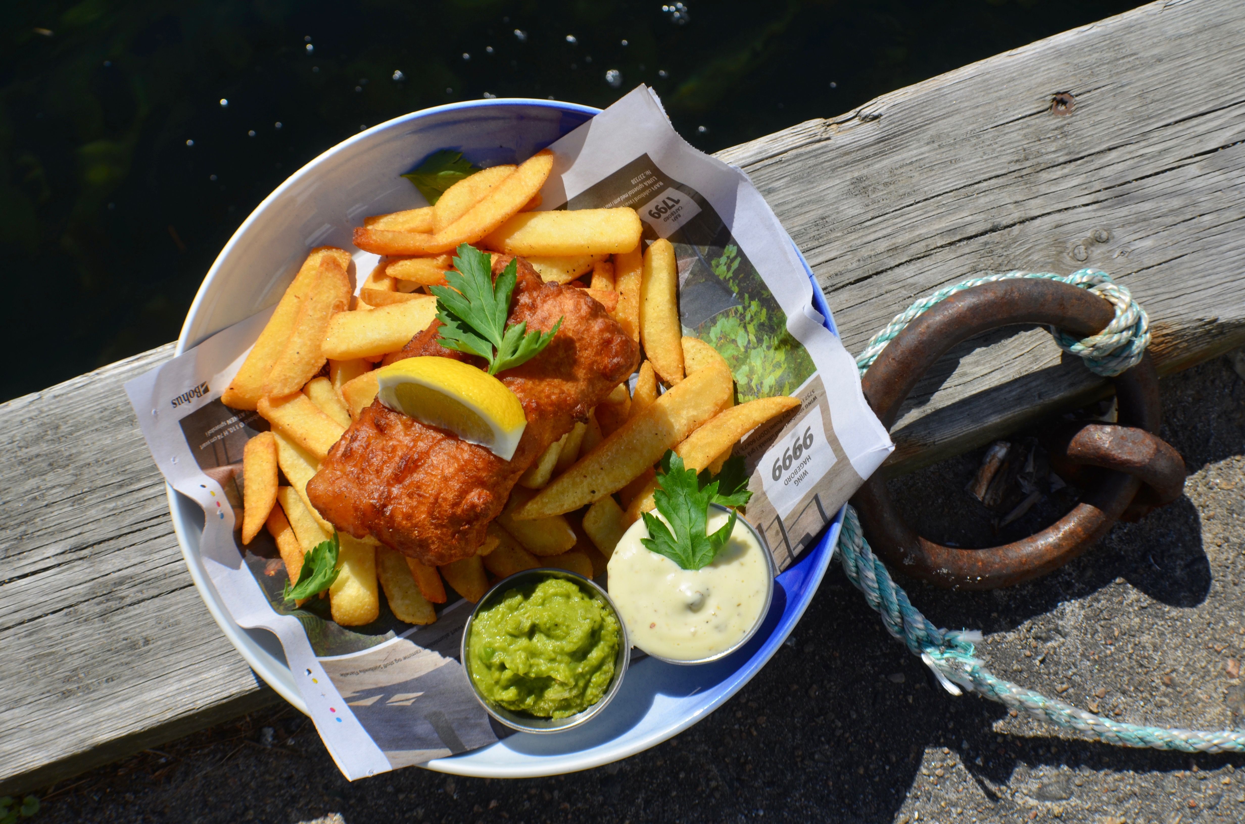 Hos Oss restaurant på bryggekanten fish and chips