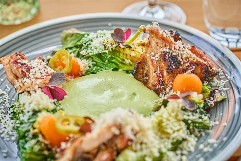 Detail of chicken salad