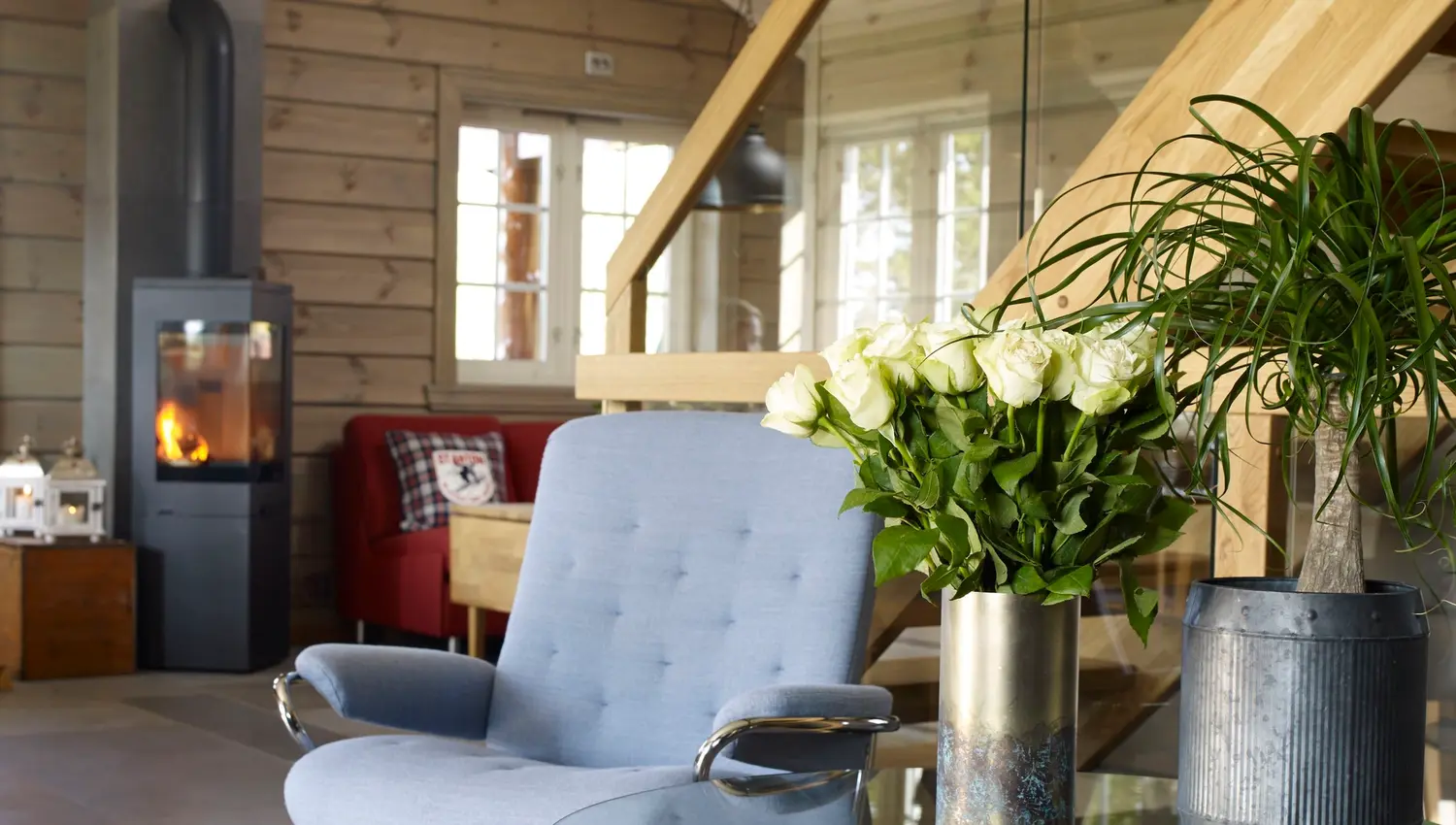 Interiør ved Furuvins Lodge i Stryn, ved Stryn turløyper og skisenter.