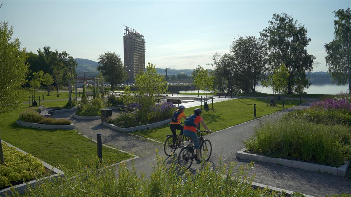 Along the cycling route Mjøstråkk