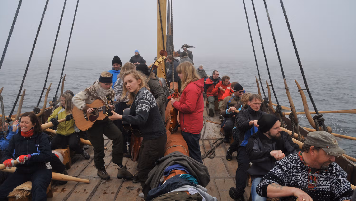 Skoleklasse på Vikingskipet Saga Oseberg