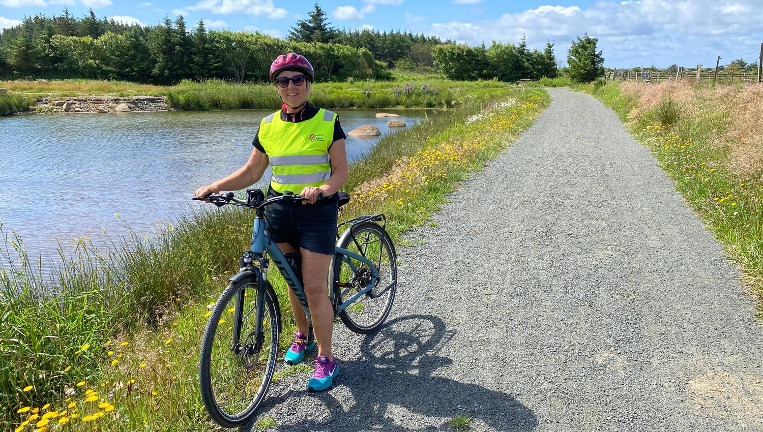 Syklist på Vita Velo Vest-Lista