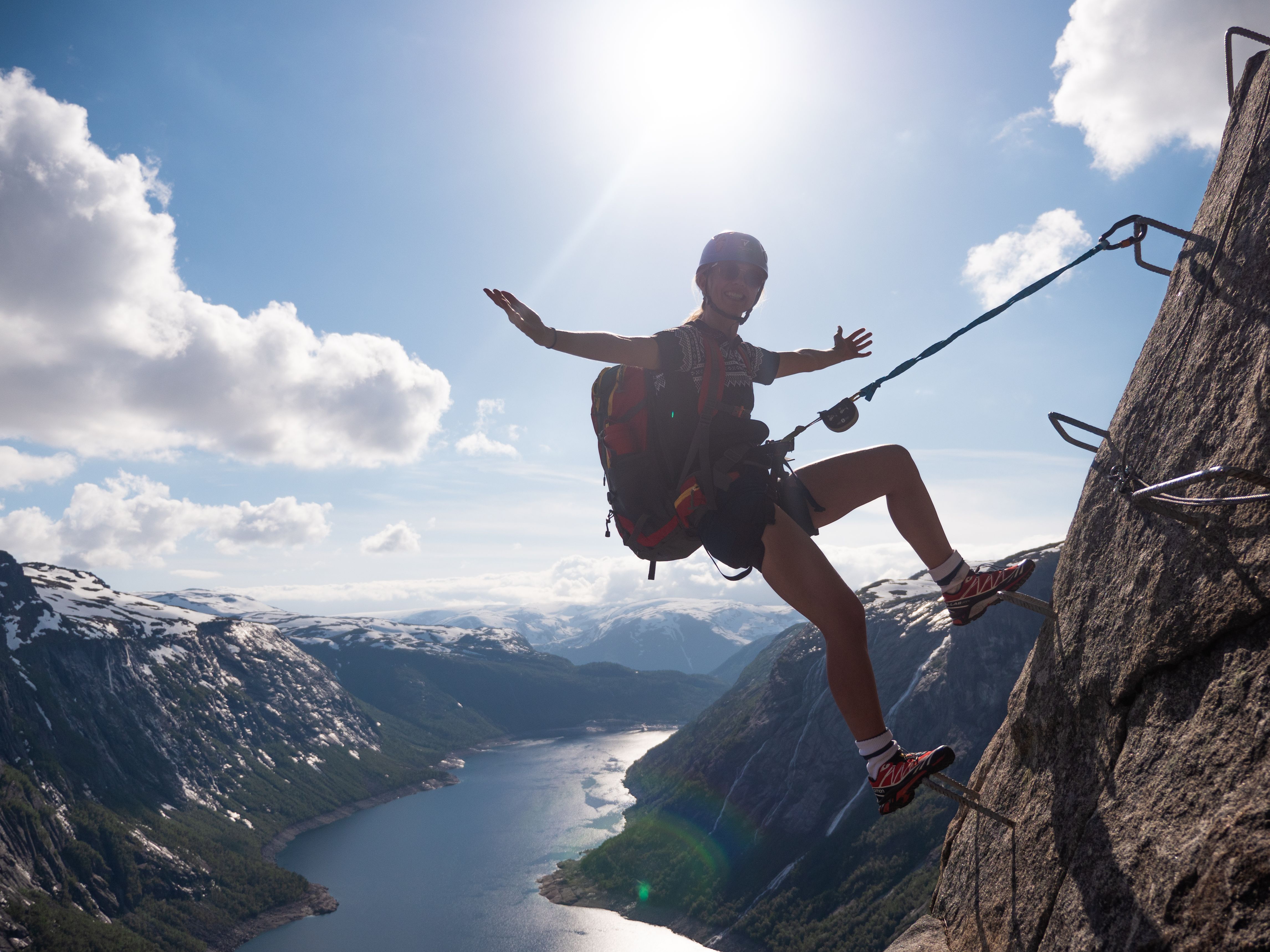 Trolltunga Via Ferrata. 