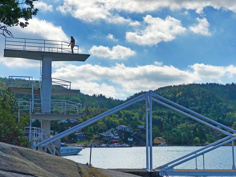 Stupetårn på Olavsberget Camping og badeplass