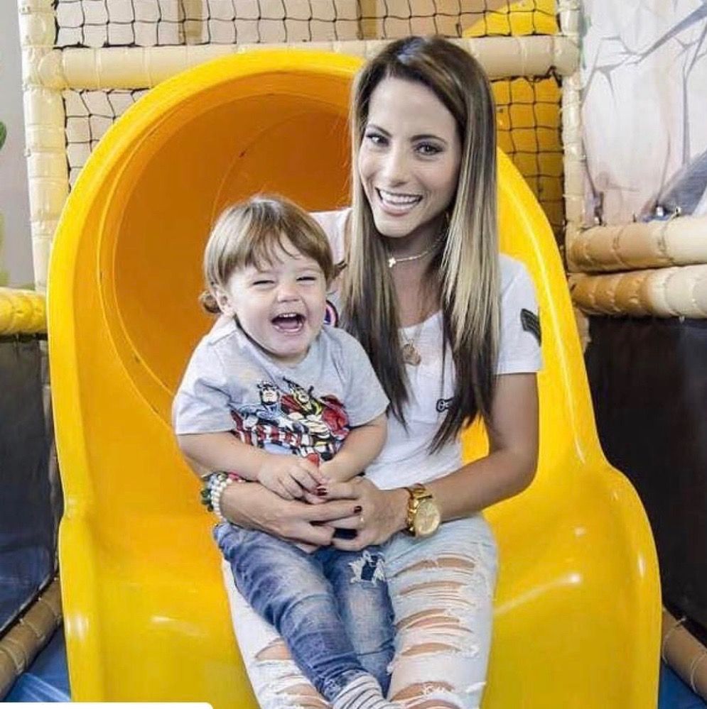 Mother and child laughing