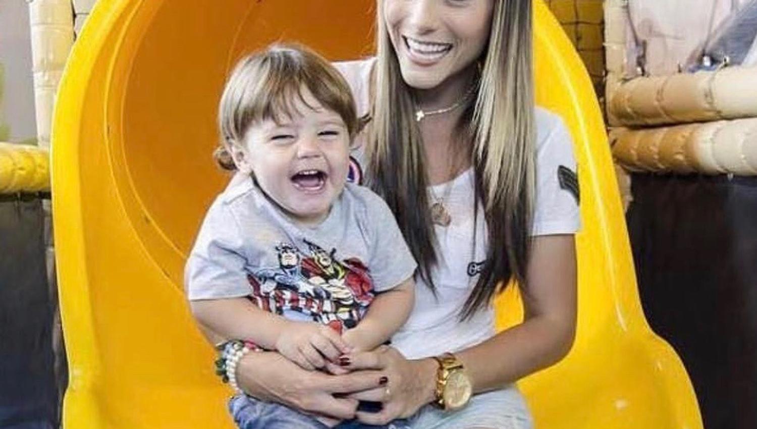 Mother and child laughing