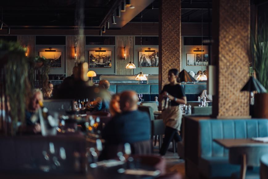 Innsiden av Fangt restaurant i Tromsø