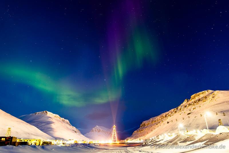 Nordlys over Longyearbyen