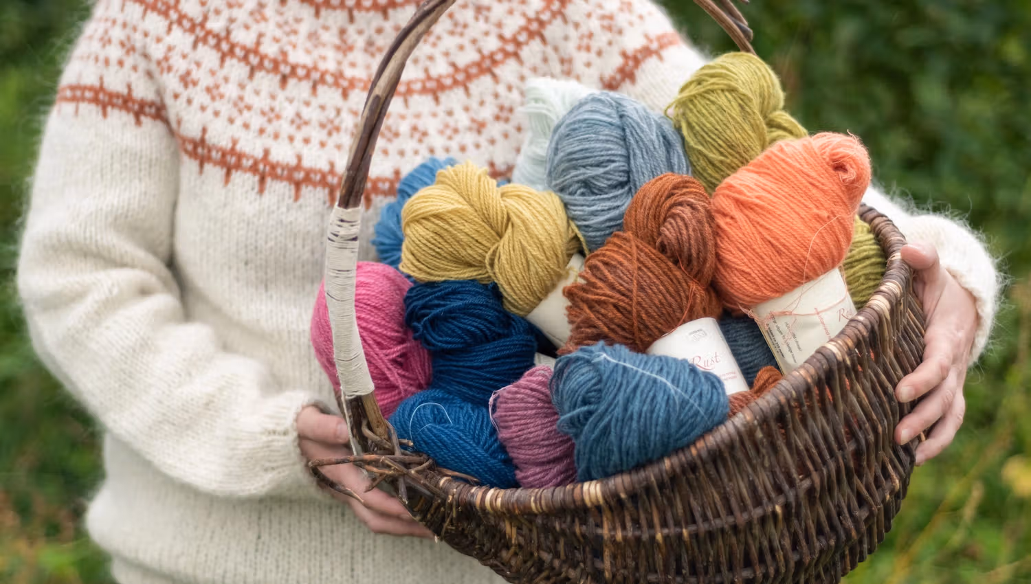 Yarn dyed with plant-based shades