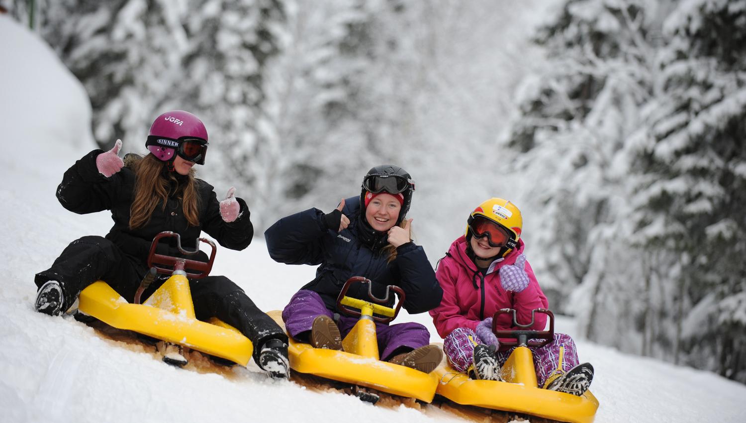 Tobogganing in Kanthaugen Lillehammer