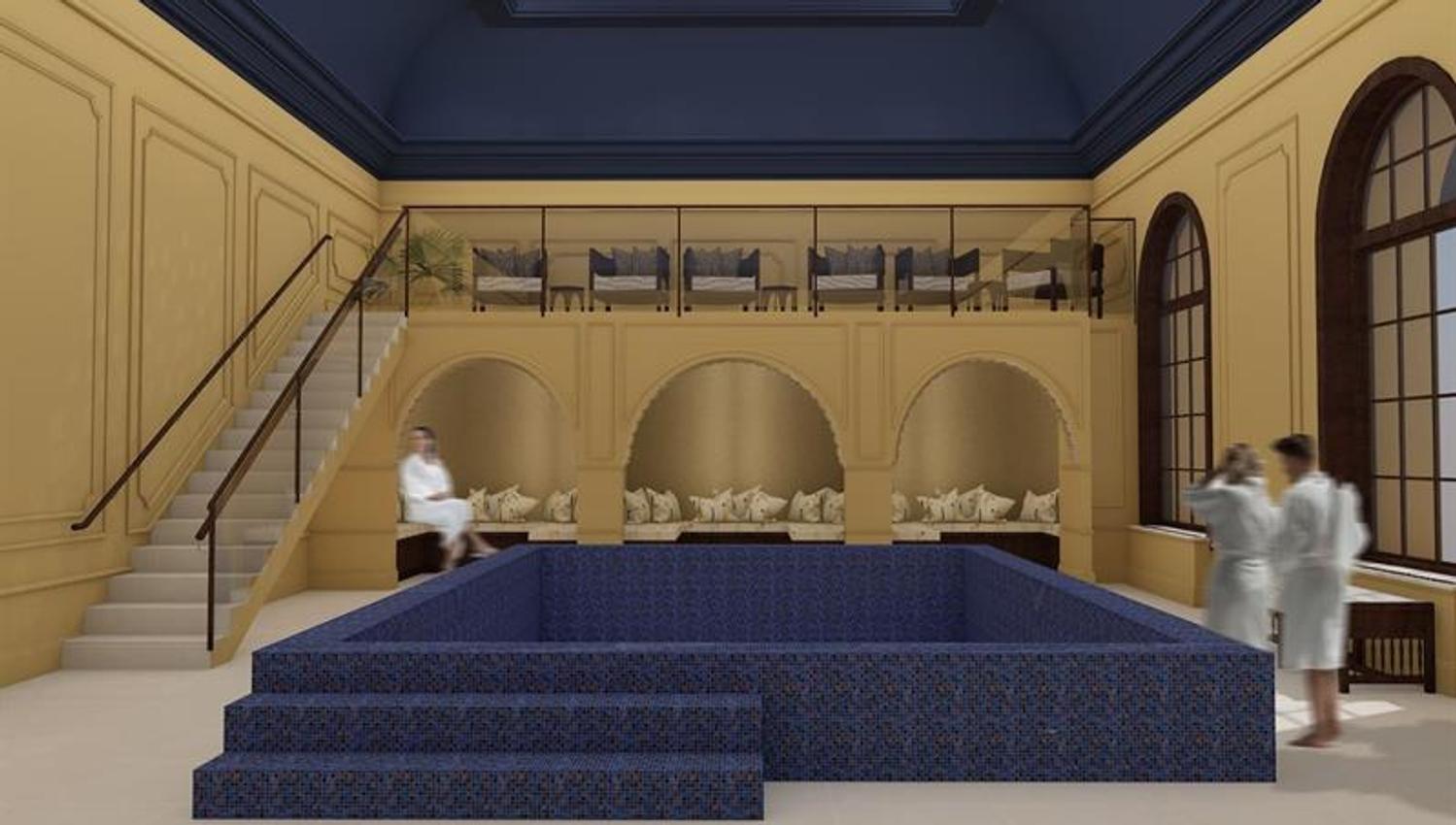 Illustration image of a relaxation pool.