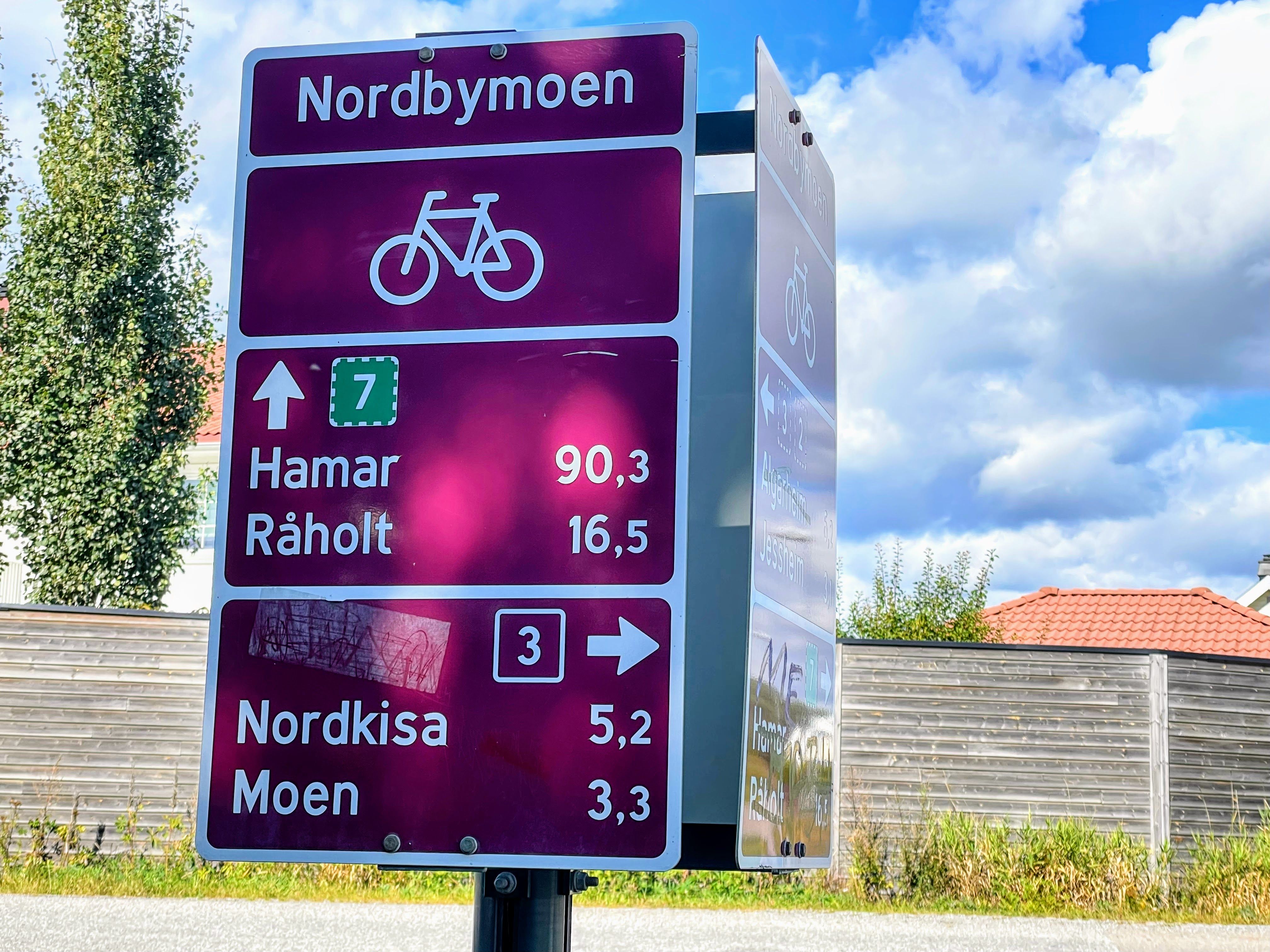 Skilt Nordbymoen