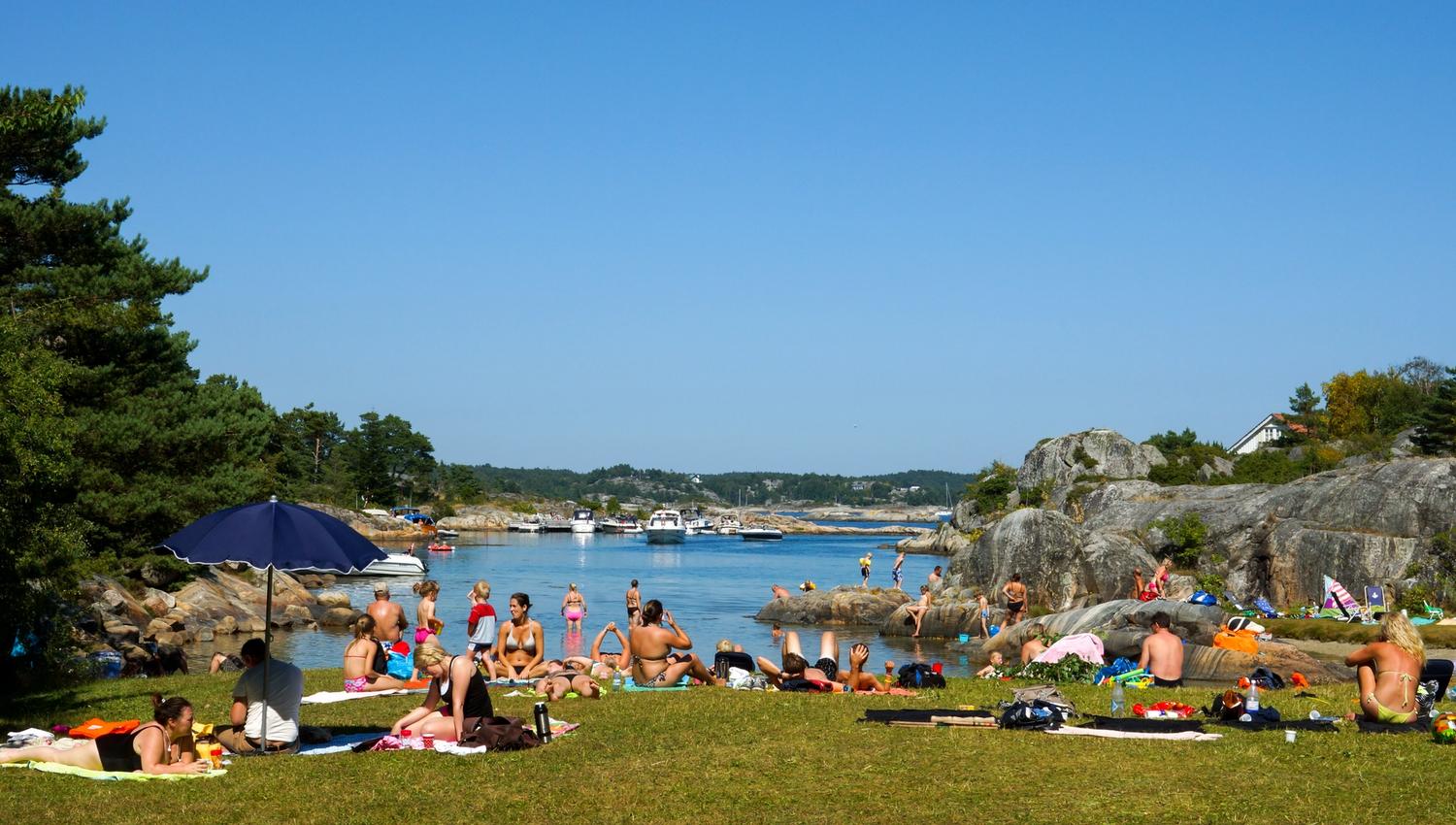 Perleporten strand nær Risør