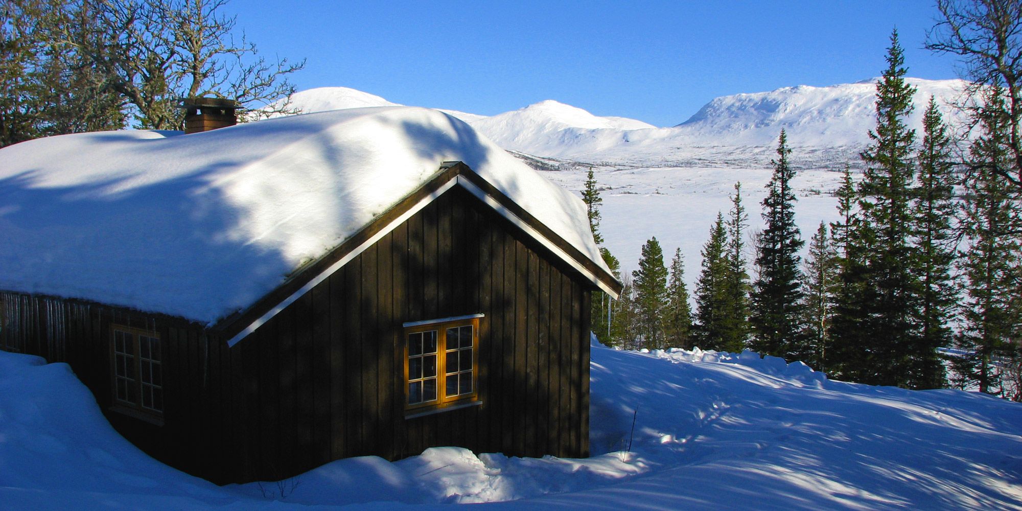 Skjækerhytta i vinter