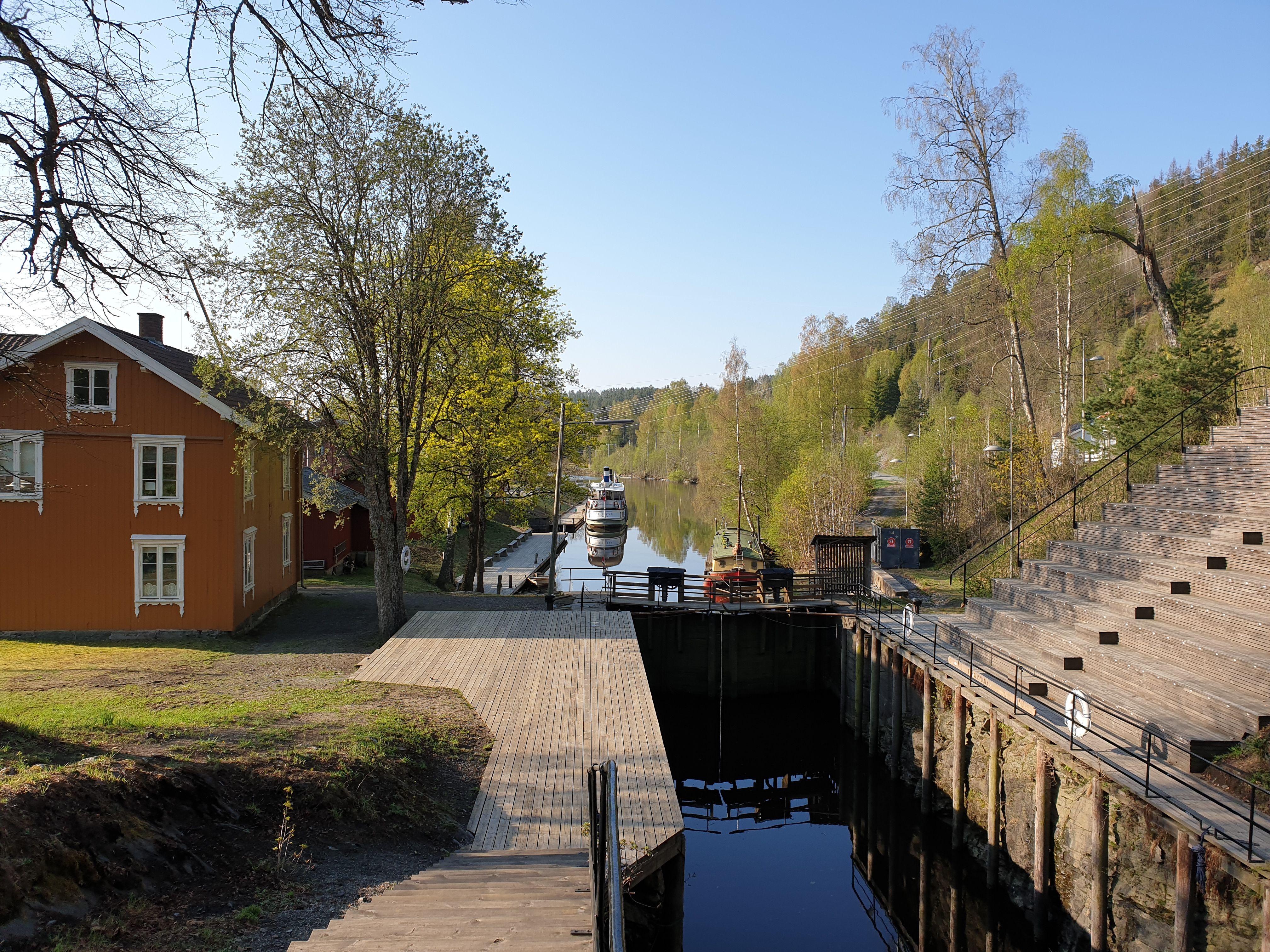 utsikt over slusene