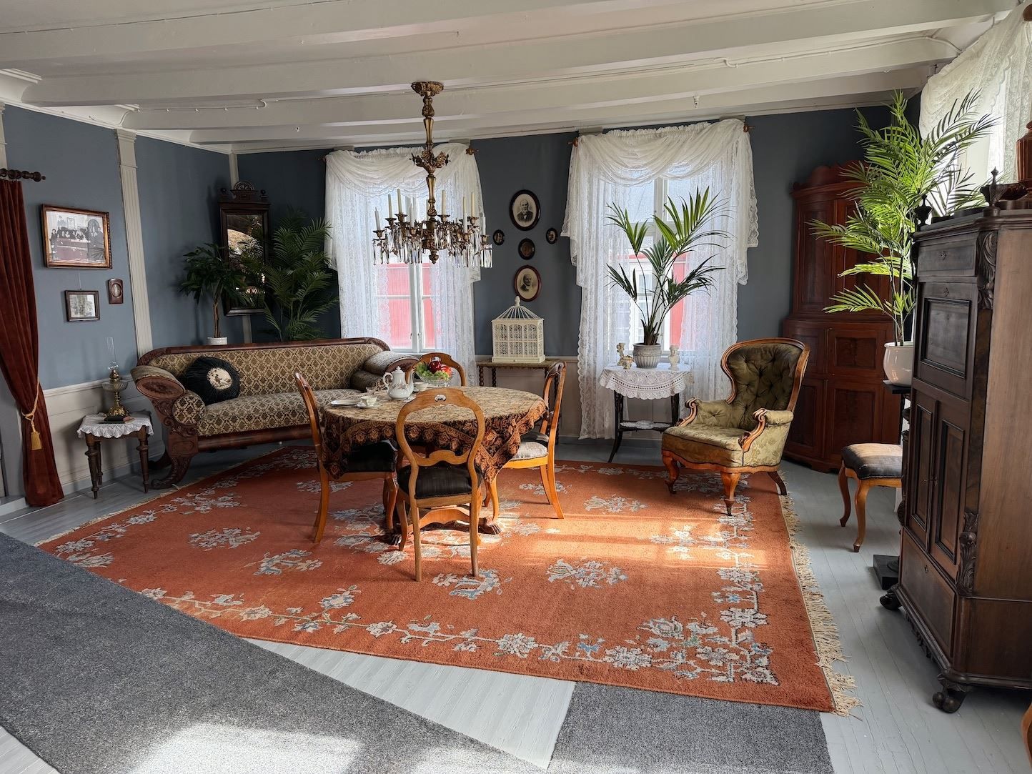 From inside the manor house