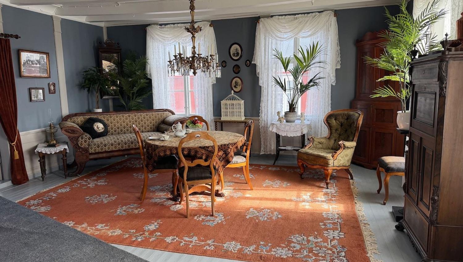 From inside the manor house