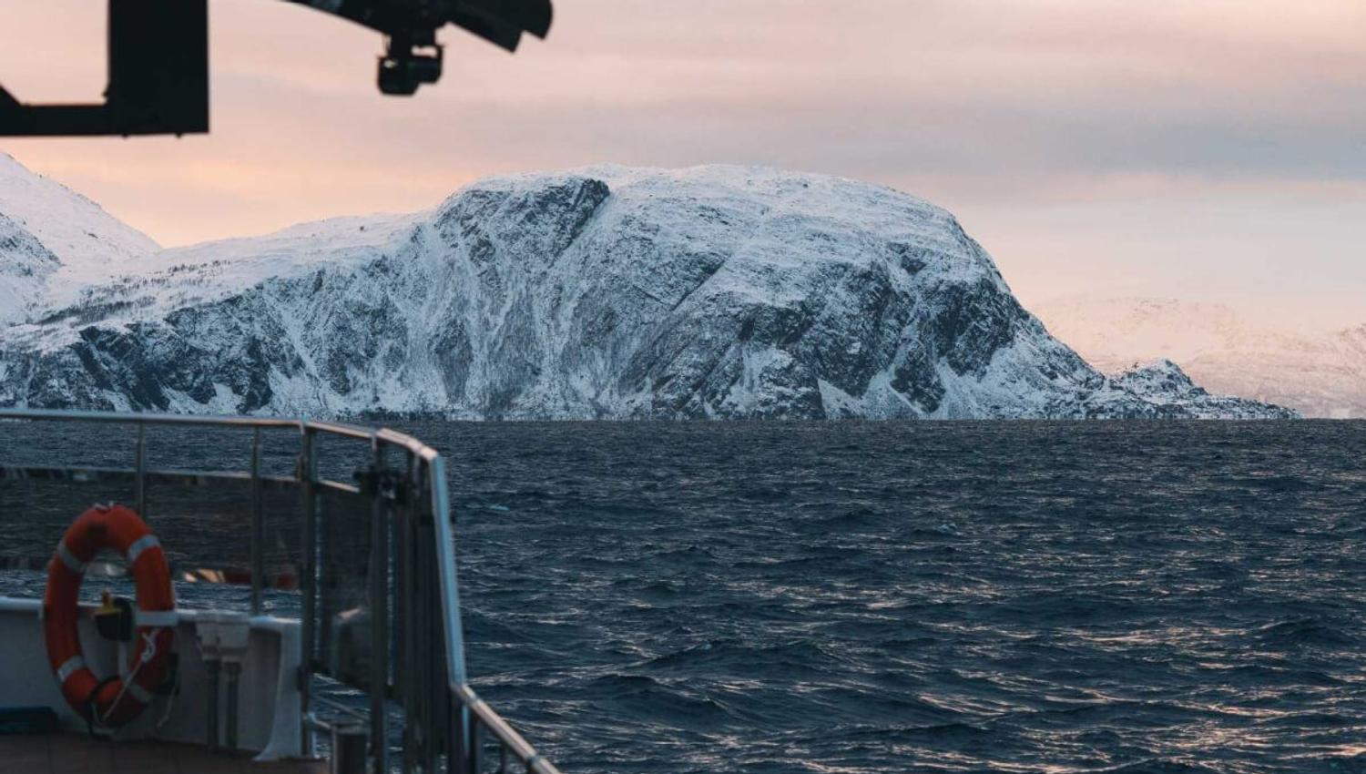 View over a mountain and the fjords surrounding it