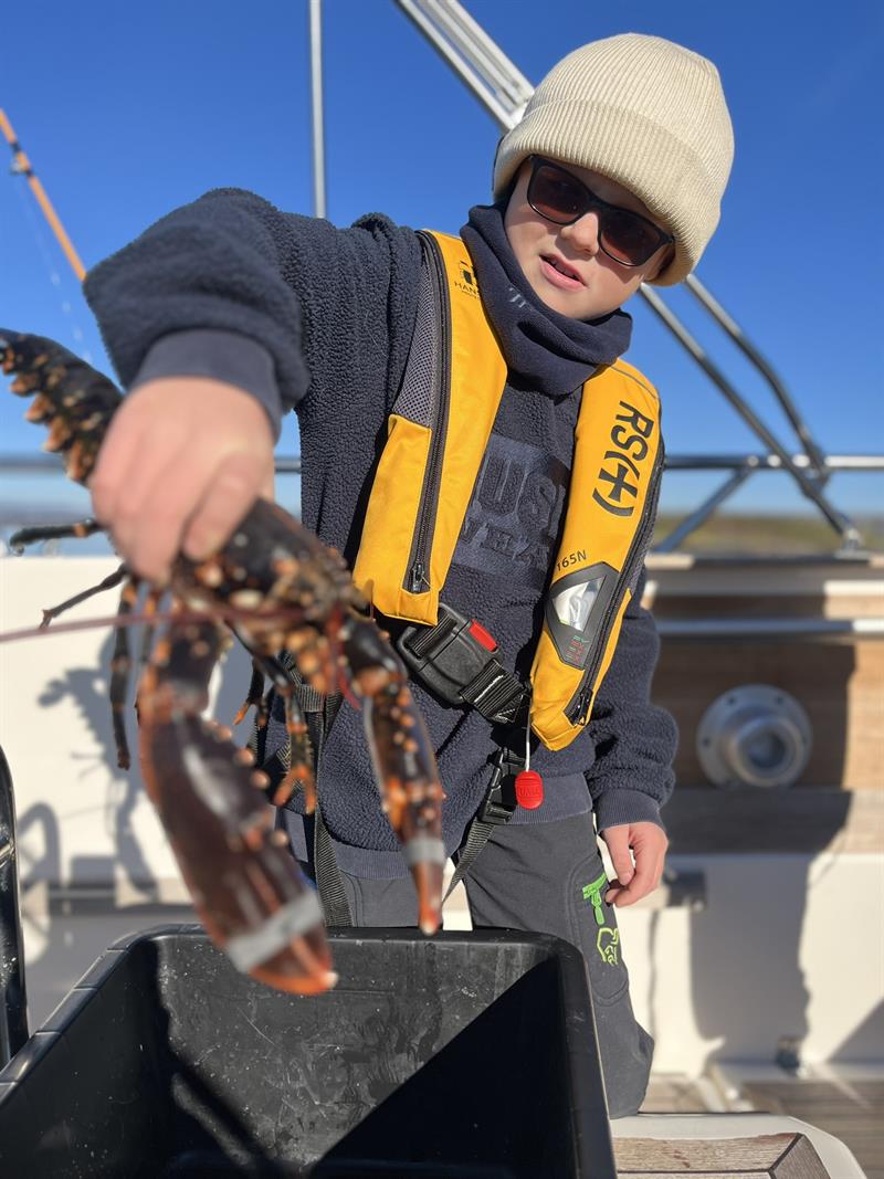 Boy with lobster