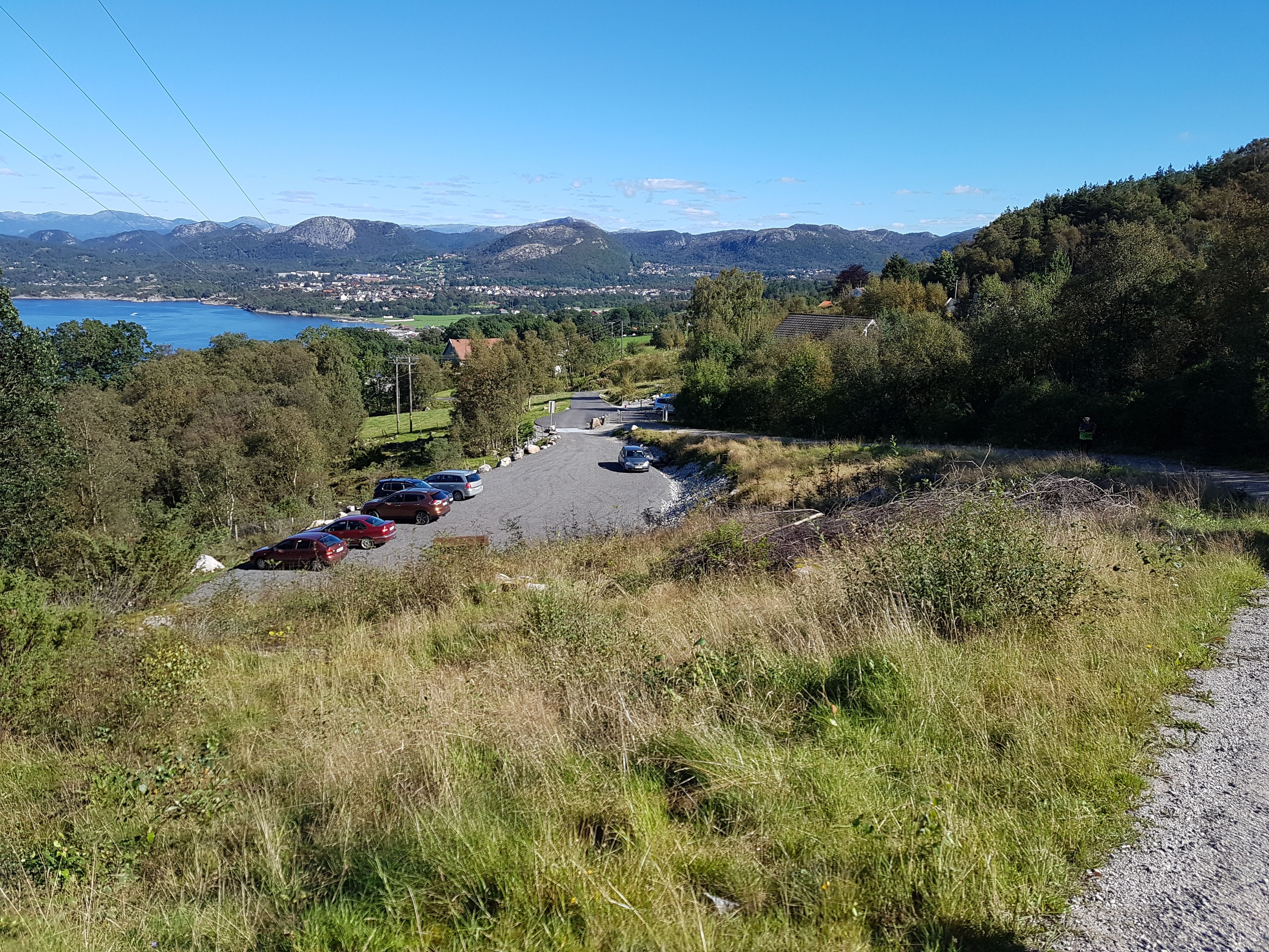 The parking by Lifjell, 20 minutes from Sandnes