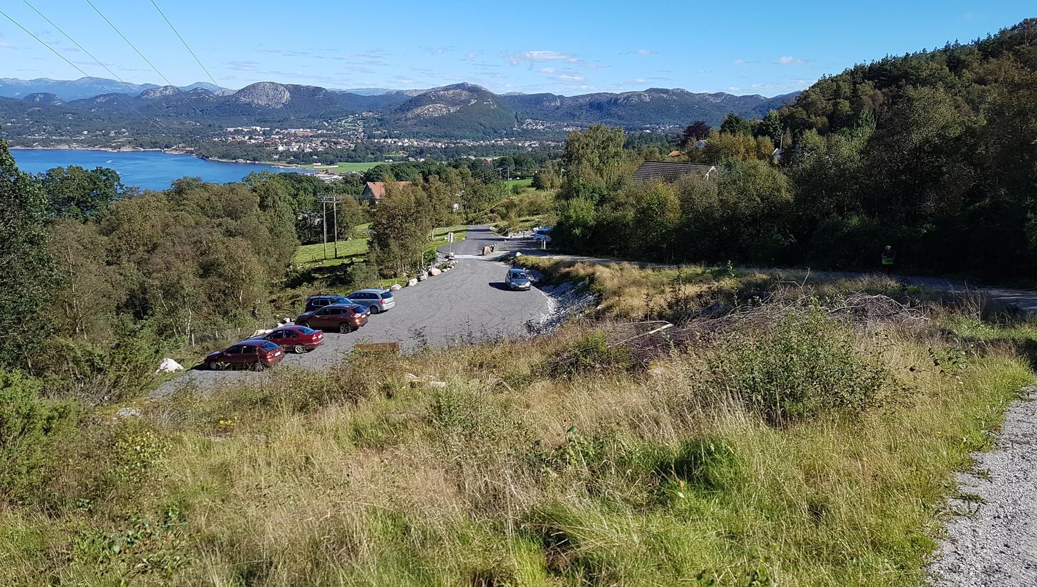 The parking by Lifjell, 20 minutes from Sandnes