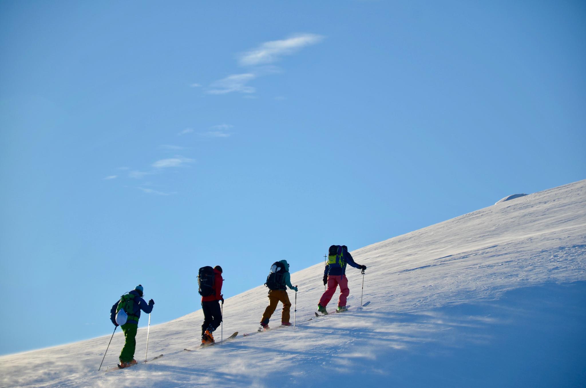 Skitouring mountain range "Raundalsryggen" with Wild Voss