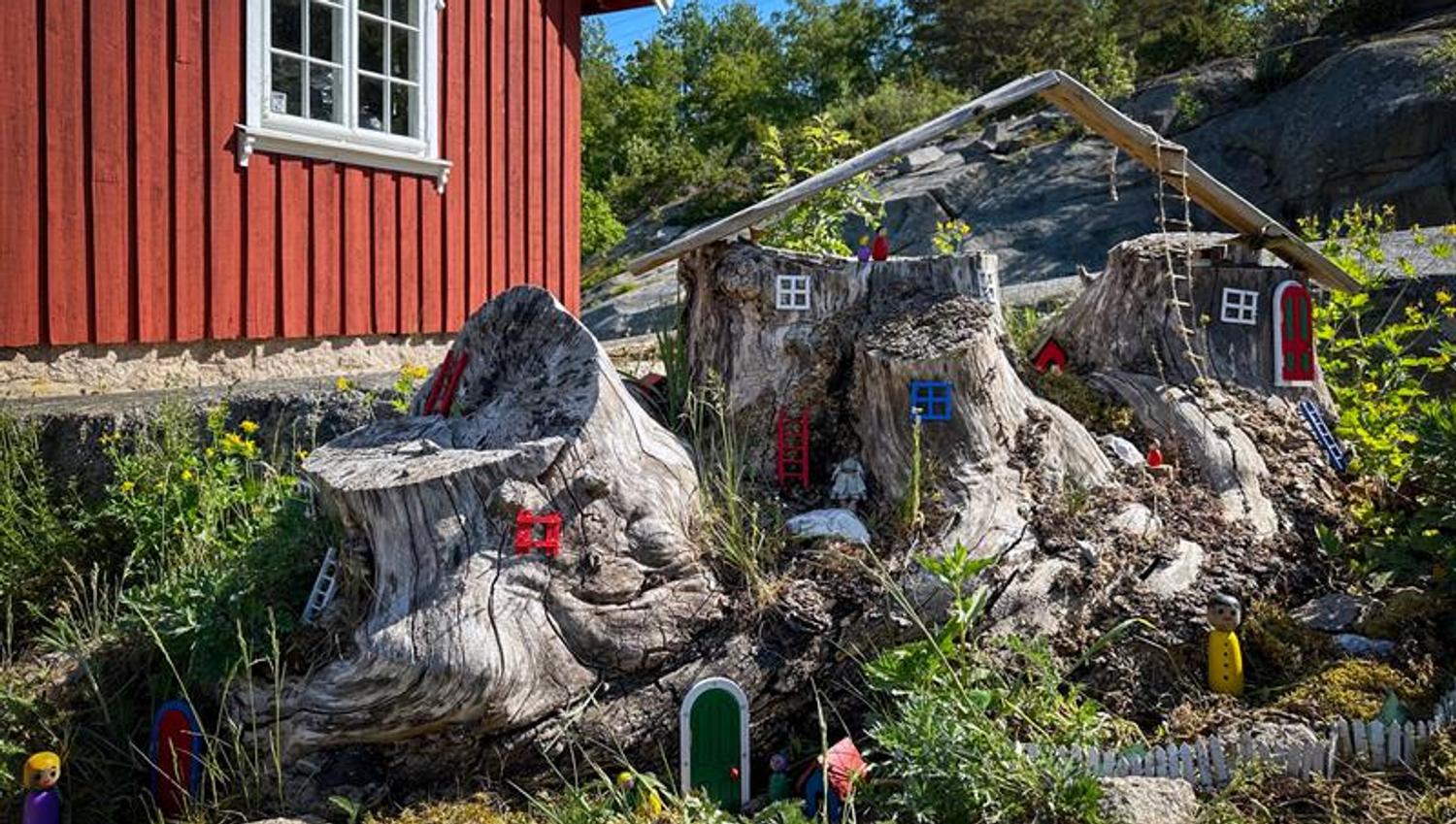 Eventyrlig "stubbeby" på Kystmuseet Hvaler.