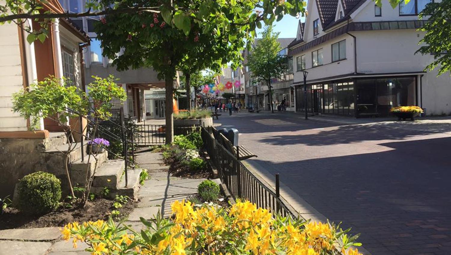 Sandnes sentrum om sommeren
