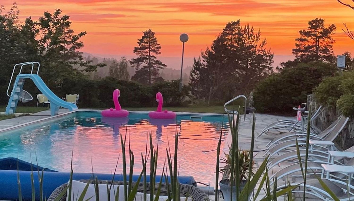 Bassenget i solnedgang