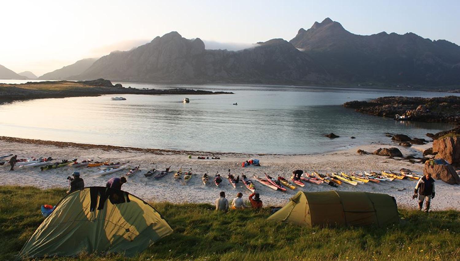 Camping at Sørsand, Bø