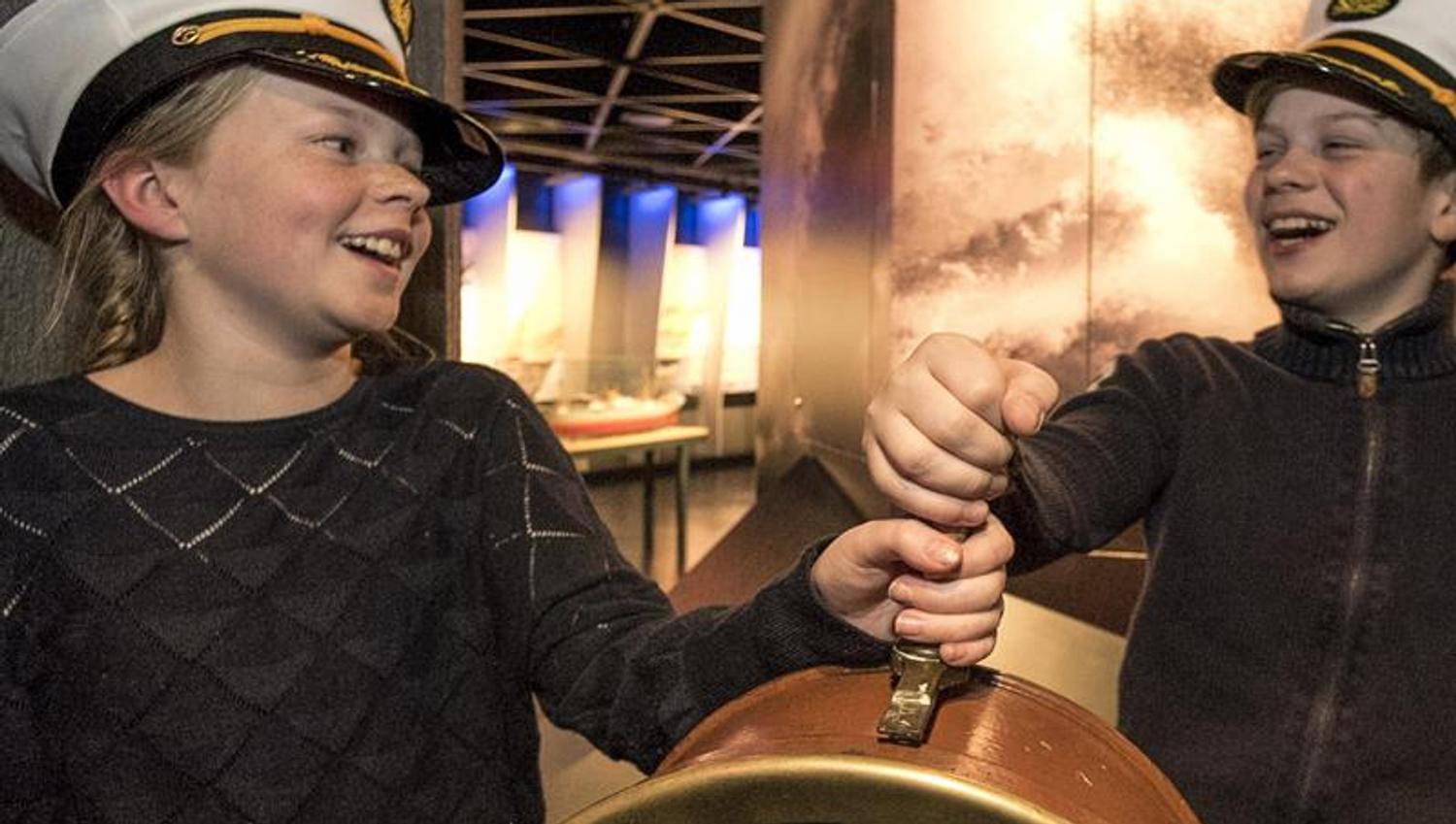 Children visiting the Norwegian Maritime Museum in Oslo
