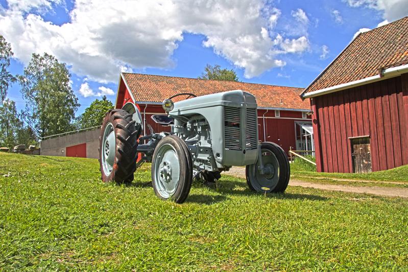 Old gray tractor