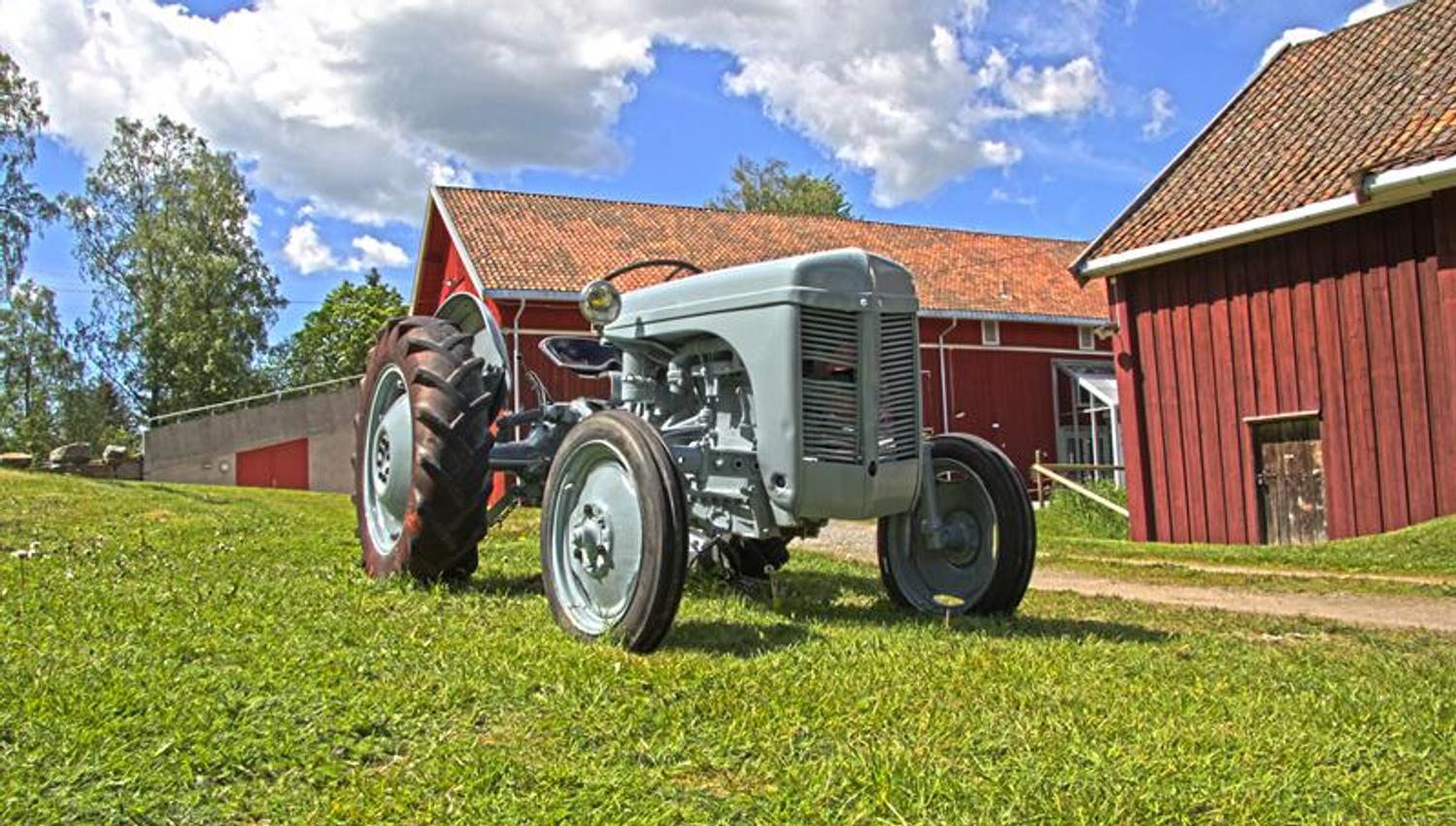 Old gray tractor