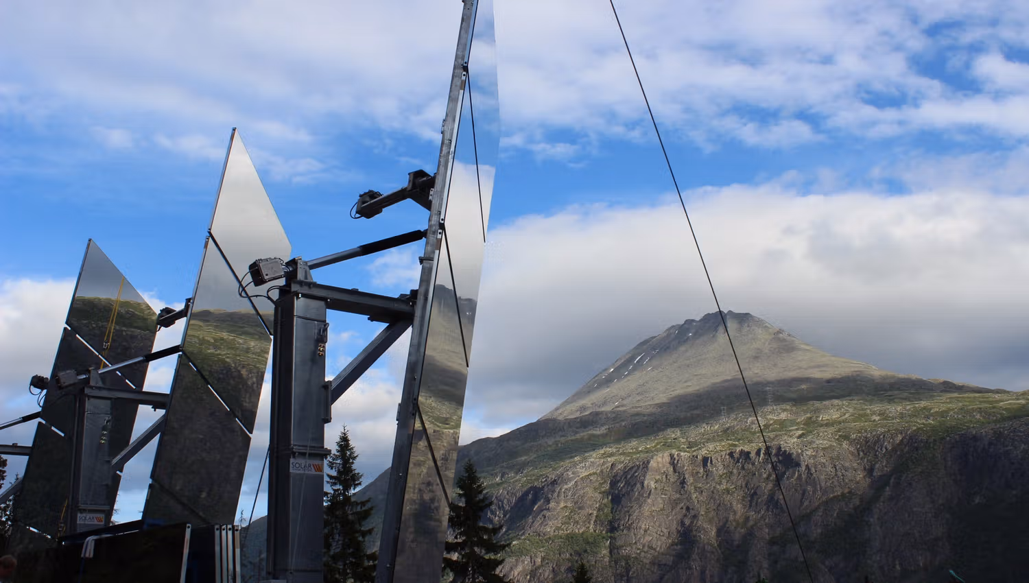 The sunmirror in Rjukan provides sun to the townspeople in wintertime.